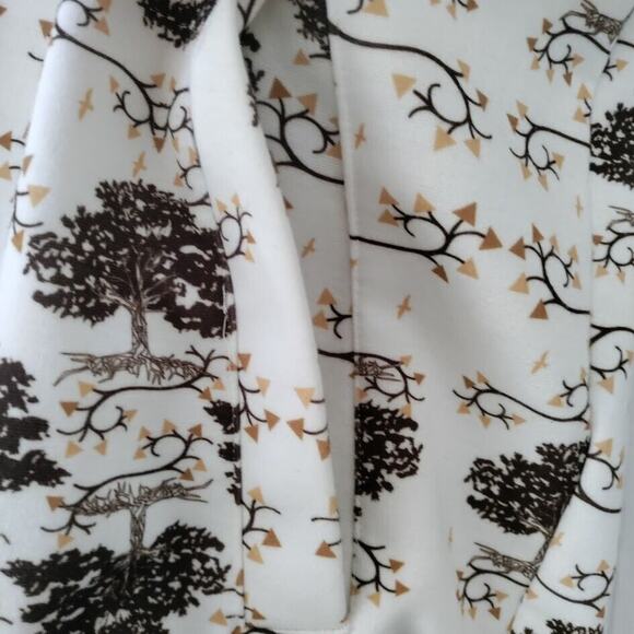 Raw Blue Hoodie Heavyweight Full Zip Men's 2XL All Over Print Trees - Picture 16 of 16